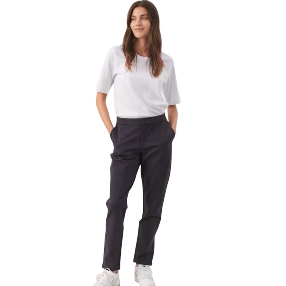 Part Two Mighty Folded Cuff Slim Fit Trousers Pants Blue Size 38 US 8